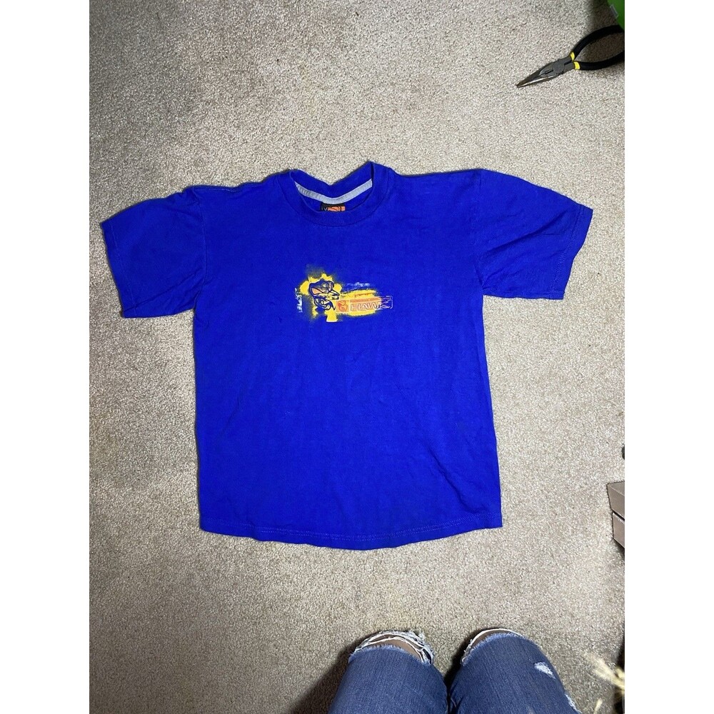 Vintage Tony Hawk Grom Skateboard Graphic T-Shirt Kids Size M Blue
